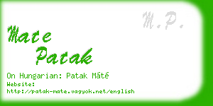 mate patak business card